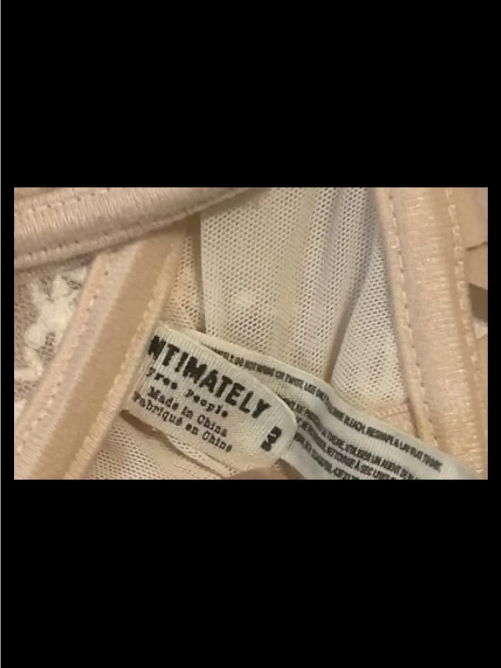Free People Embroidered Sheer Lace Bra - Beige